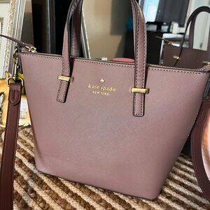 Kate Spade Brown Tote with Gold Accents